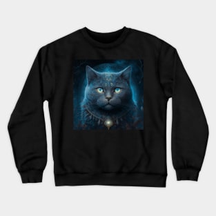 Gothic Elegant Black British Shorthair Crewneck Sweatshirt